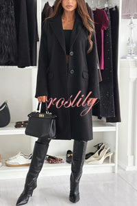 Fashionable Casual Lapel Long Sleeve Single Breasted Loose Coat