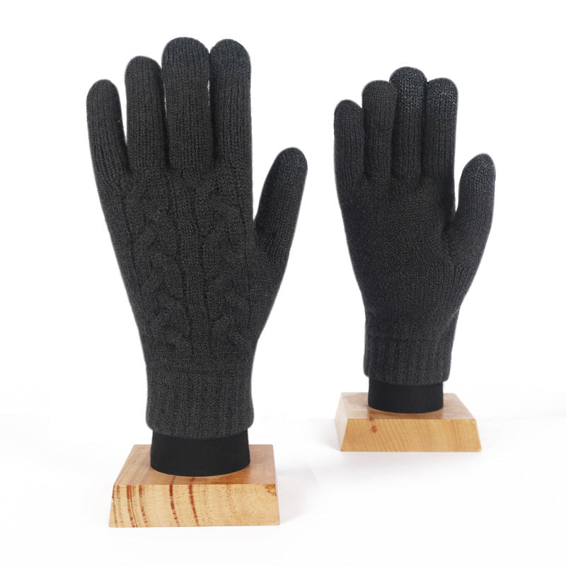 Warm Fleece Touch Screen Knitted Gloves