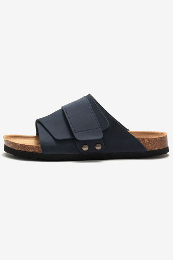 Frosted Leather Beach Slip-on Sandals