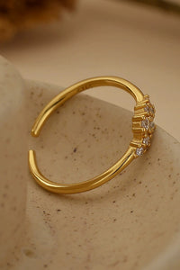 Simple Diamond Open Ring