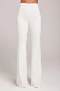 Women Power High Rise Side Zipper Flare Slim Fit Pants