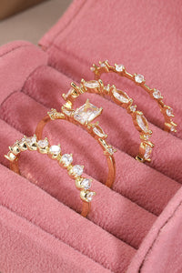 Delicate and Elegant Sparkling Zircon Ring