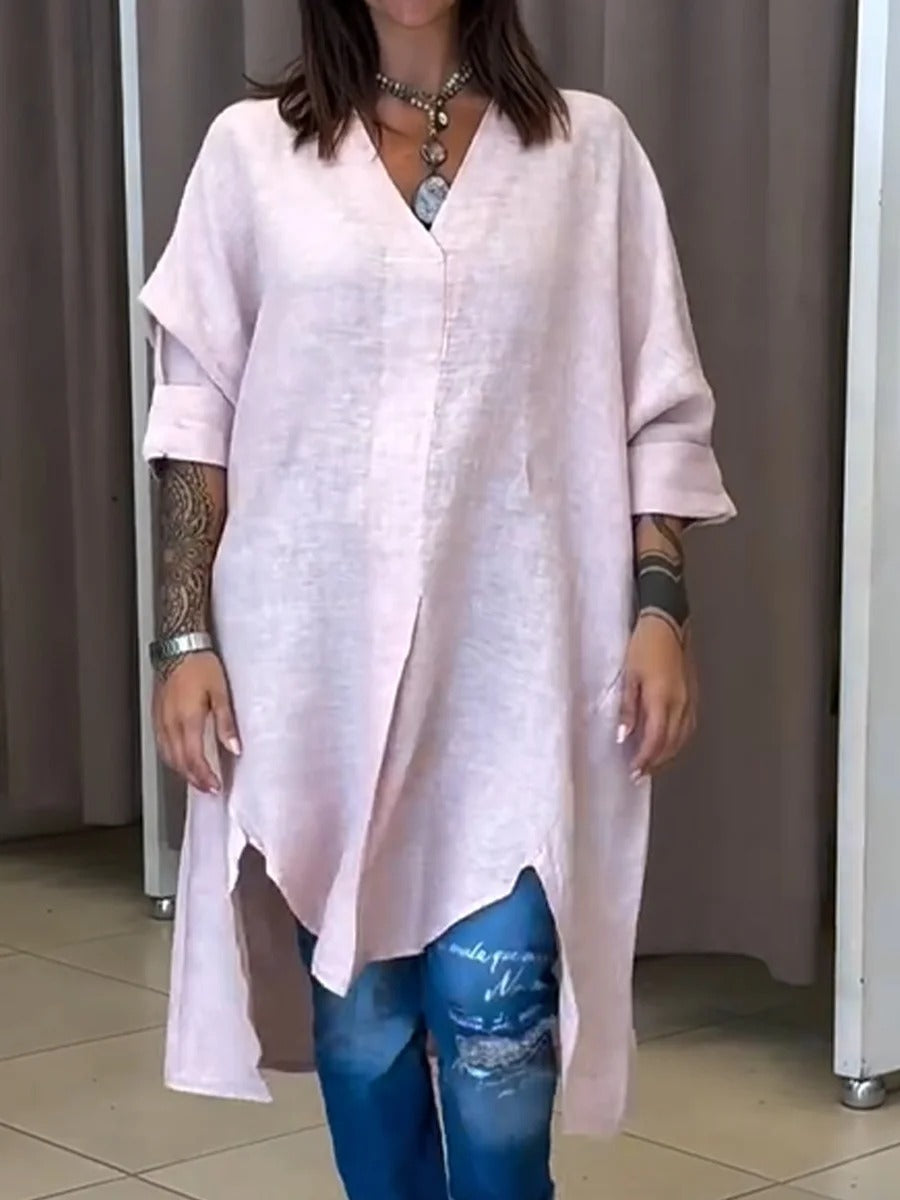 Casual Linen And Cotton Shirt