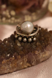 Vintage Pearl Open Ring