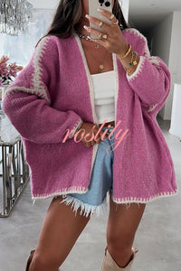 Fashionable Casual Long-sleeved Loose Knitted Cardigan