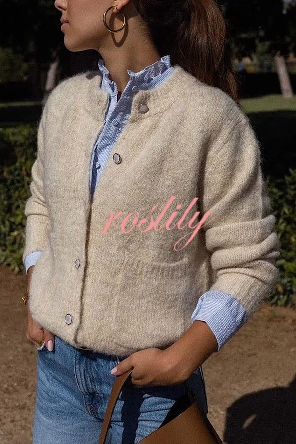 Falling for You Knit Long Sleeve Pocket Relaxed Cardigan