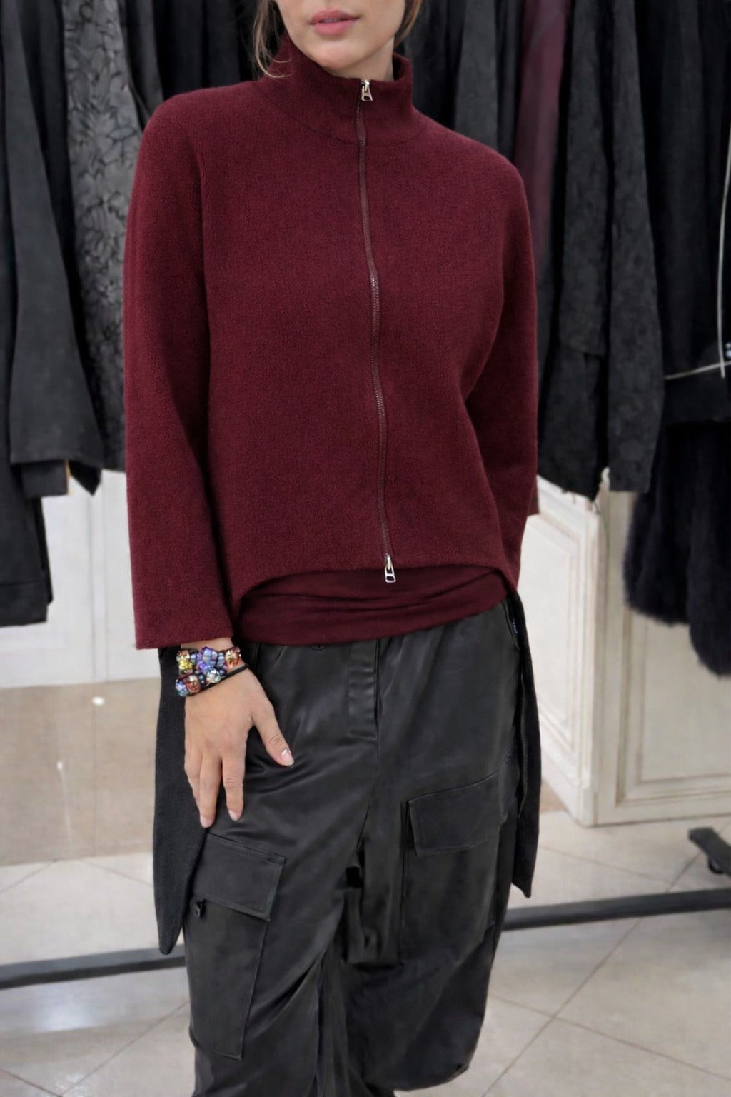 Round Neck Irregular Casual Long Top