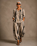 Shibori Stripe Artisan Linen Set