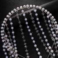 Fashion Pearl Rhinestone Tassel Headband