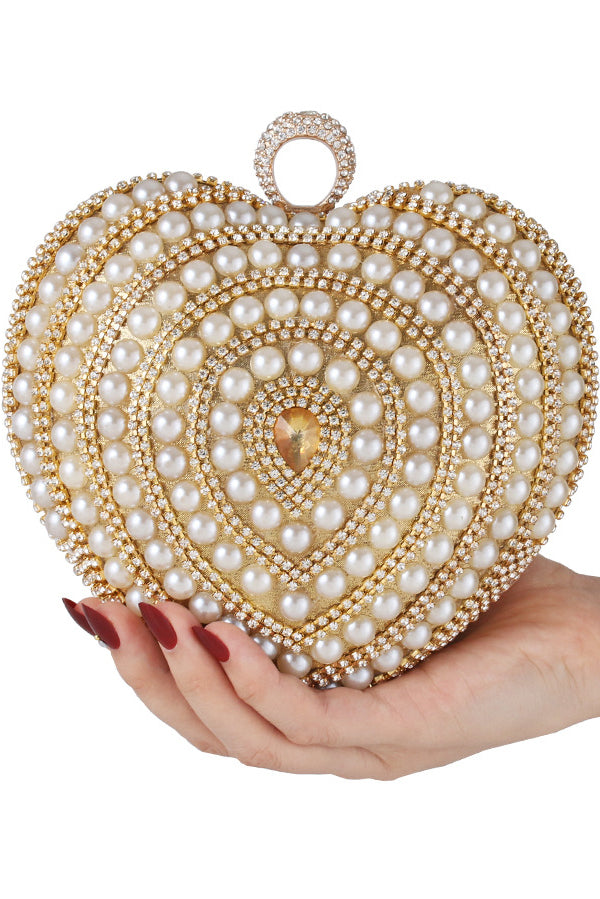 Banquet Fashionable Diamond-encrusted Pearl Versatile Handbag