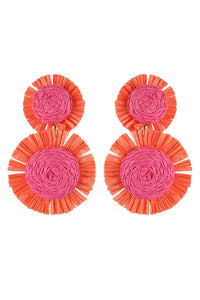 Resort Style Handwoven Floral Earrings