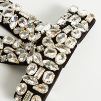 Luxurious Diamond-filled Velvet Bow Spring Clip Headdress