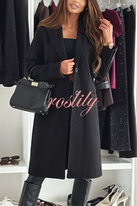 Fashionable Casual Lapel Long Sleeve Single Breasted Loose Coat