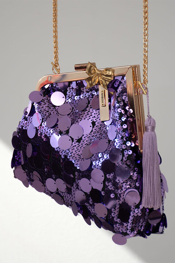 Sequin Chain Shoulder Crossbody Evening Bag