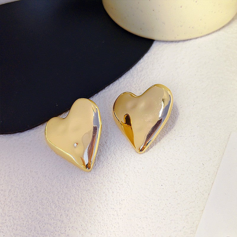 Large Bubble Heart Earrings