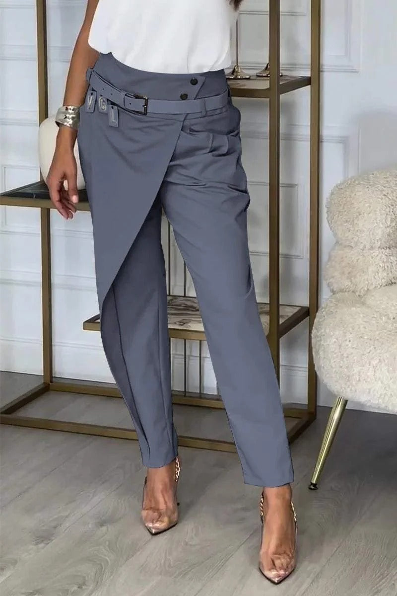 Asym Belt Tailored Pants